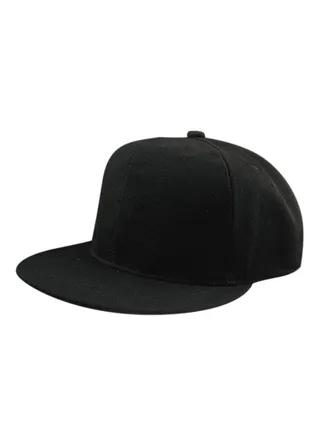 Adjustable Snapback Baseball Cap Black 