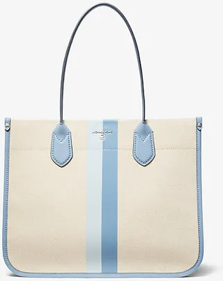 Heidi Large Stripe Canvas Tote Bag