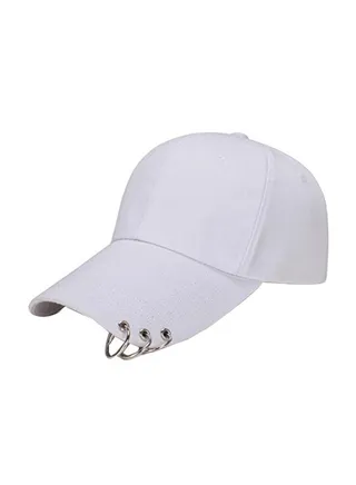 Classic Summer Baseball Cap White/Silver 