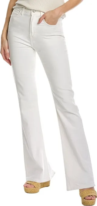 7 For All Mankind Ecru Linen-Blend Easy Bootcut Jean