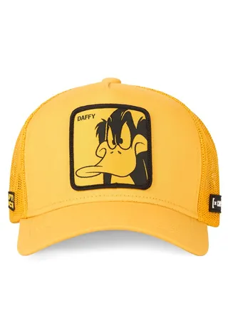 Looney Tunes Daffy Duck 1 Mesh Trucker Cap Yellow 