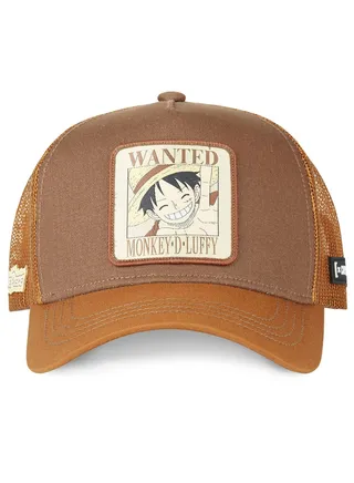 One Piece Unisex Adult Trucker Cap Brown 