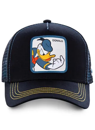 Disney Donald Duck Unisex Adult Snapback Trucker Cap Black 