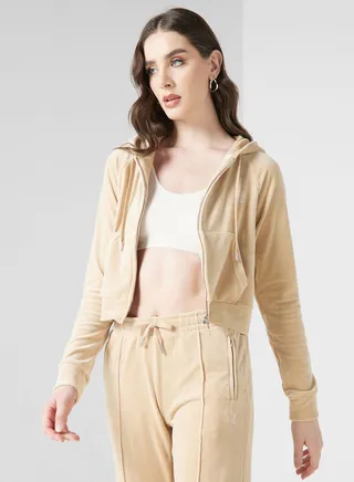 Zip Through Logo Hoodie
