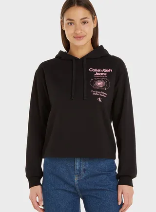 Graphic Knitted Hoodie 
