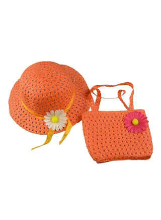 Little Princess Hat And Bag Set Orange 