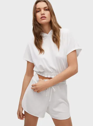 Elastic Hem Hoodie 