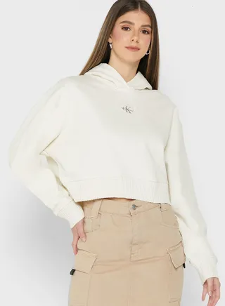 Crop Logo Hoodie 