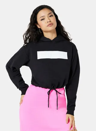 Embossed Logo Hoodie Black 