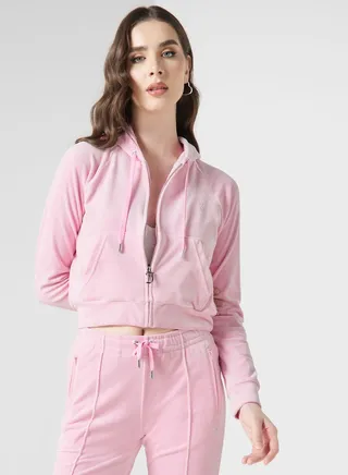 Zip Through Logo Hoodie