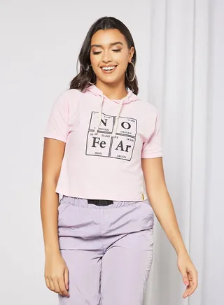 Graphic Printed Drawstring Neck Hoodie Pink/Black 