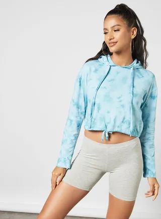 Tie Dye Hoodie Blue 