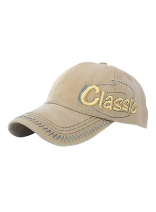Retro Baseball Cap Beige 