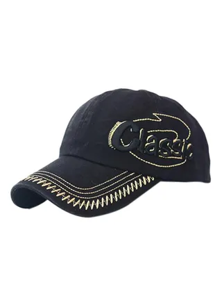 Retro Baseball Cap Black/Beige 