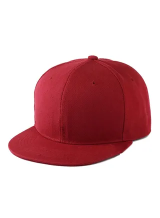 Snapback Adjustable B-Boy Cap Burgundy 