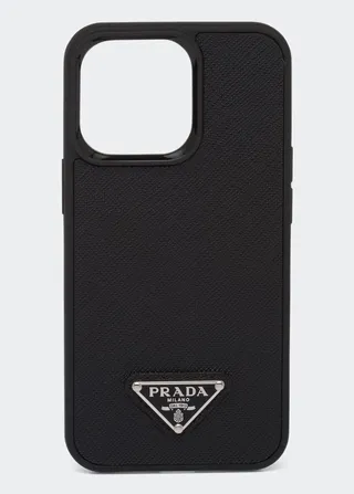Men's Saffiano Leather iPhone 13 Pro Phone Case