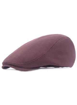 Woolen Cap Beret Is Elastic After Art Restoration Brown 