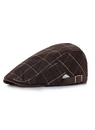 Men's Mesh Breathable Sun Hat British Style Hat Brown 