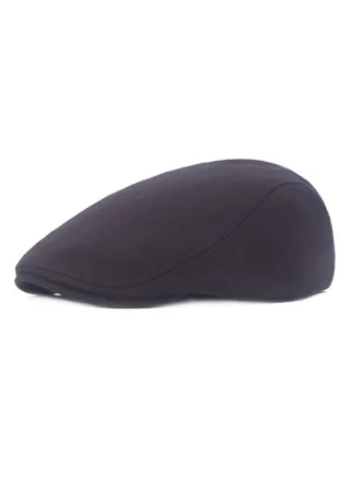 Solid wool Beret Black 