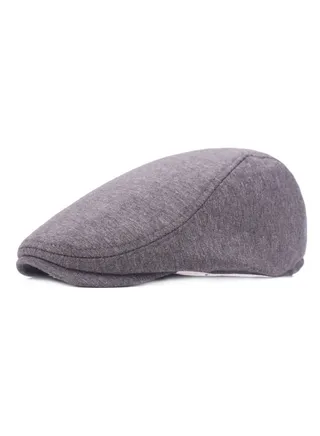 Solid wool Beret Dark Grey 