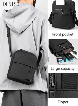 Waterproof Sling Bag Crossbody Bag for Men Sling Backpack Hiking Bag Multipurpose Cross Body Chest Bag with Large Capacity for Travelling Shopping 