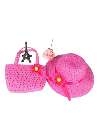 Little Princess Hat And Bag Set Pink 