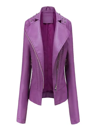 Women 'S Leather Jackets Women 'S Slim Fit Jackets Women 'S Motorcycle Clothing 