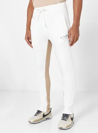 Logo Paneled Slim Fit Joggers 