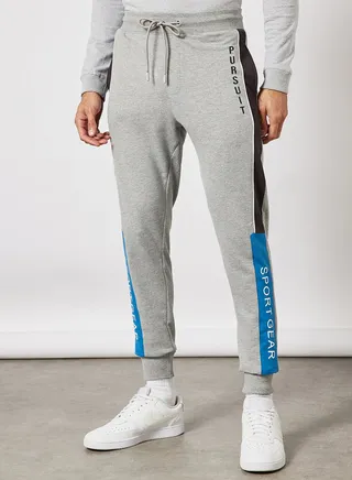 Regular Fit Joggers Grey Melange/Black 
