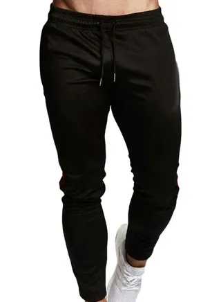 Side Striped Joggers Black 