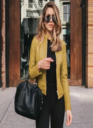 Women Ladies Lapel Motor Jacket Coat Zip Biker Short Punk Cropped Tops 
