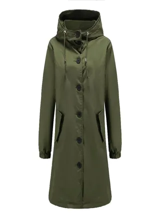 Waterproof Hooded Windbreaker Women 'S Casual Long Coat Women 'S Loose Large Size Outdoor Windbreaker 