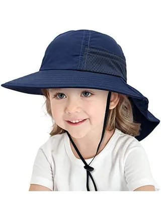 Baby Sun Hat UPF 50+ Toddler Sun Hat Sun Protection Kids Sun Hat Summer Baby Bucket Hat Cute Baby Beach Hat 