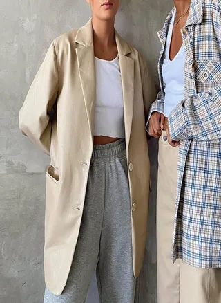 Womens Leather  Coat  Long Sleeve Lapel Faux  Leather Jacket on Front Trench Coat 