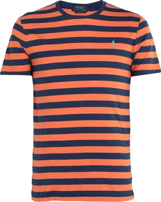 Custom Slim Fit Striped Crewneck T-shirt T-shirt Red