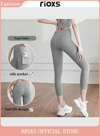 Yoga Pants for Women High Waist Workout Sports Leggings Tummy Control Yoga Pants with Pockets 