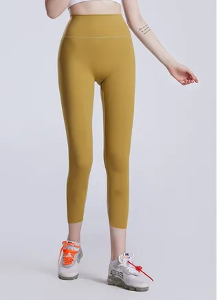 Solid Stretch Yogo Pants Yellow 