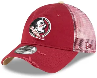 Men's New Era Garnet Florida State Seminoles Rustic Trucker 9Twenty Snapback Hat