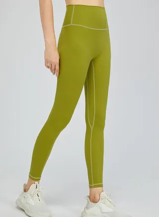 Solid Stretch Yoga Pants Green 