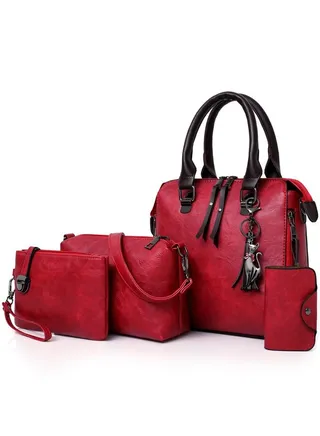 Retro Crossbody Women's Bag Handbag Wallet Four Piece Set 