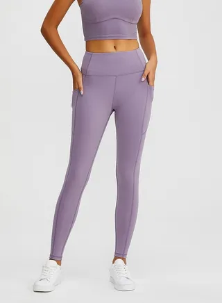 Solid Stretch Yogo Pants Purple 