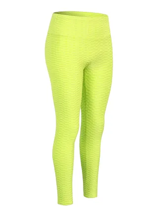 Women Quick Dry Breathable Elastic Trousers Yellow 