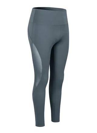 Women Quick Dry Breathable Elastic Trousers Grey 