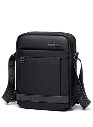 K00162 Large Capacity Water Resistant Crossbody Bag Sling Chest Bag, Black 