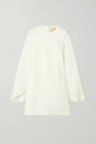 Roksanda - Zana Tulle-trimmed Crepe Mini Dress - Ivory