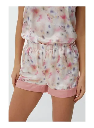 Satin Tie Dye Floral Short 