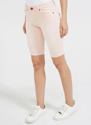 Stretchable Shorts Peach Washed 