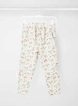 Baby/Kids Floral Print Sweatpants Beige 