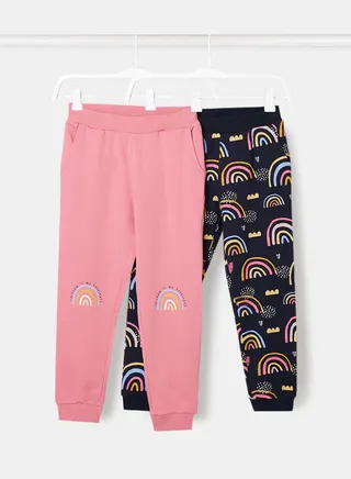 Girls Graphic Sweatpants (Pack of 2) 