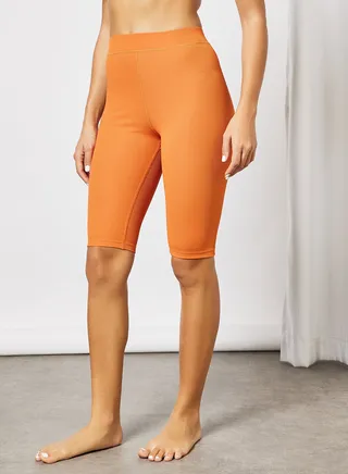 Solid Cycling Shorts Orange 